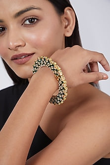 Gold Plated Pearl Bangle