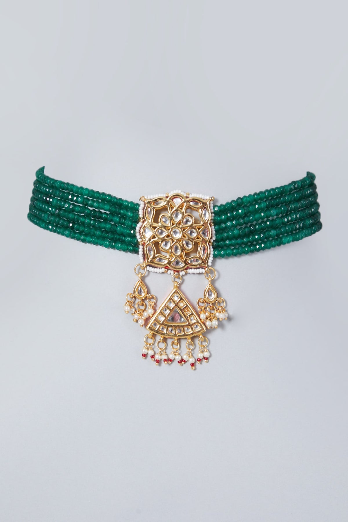 Gold Plated Kundan Polki Choker Necklace