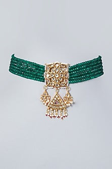 Gold Plated Kundan Polki Choker Necklace