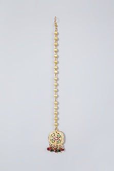 Gold Plated Beaded Maang Tikka