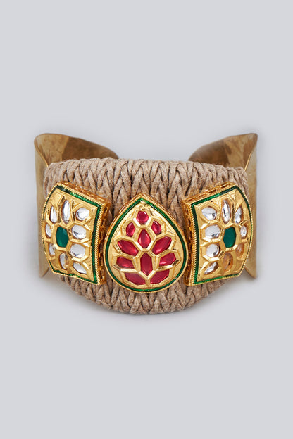 Gold Plated Kundan Bracelet