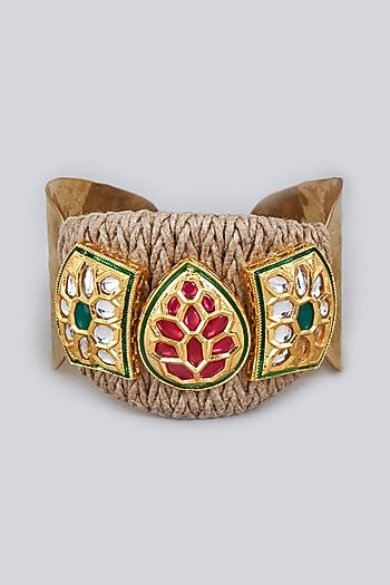 Gold Plated Kundan Bracelet