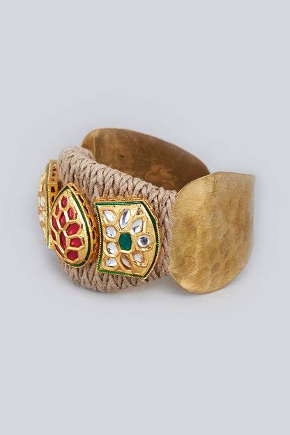 Gold Plated Kundan Bracelet