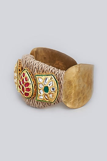 Gold Plated Kundan Bracelet