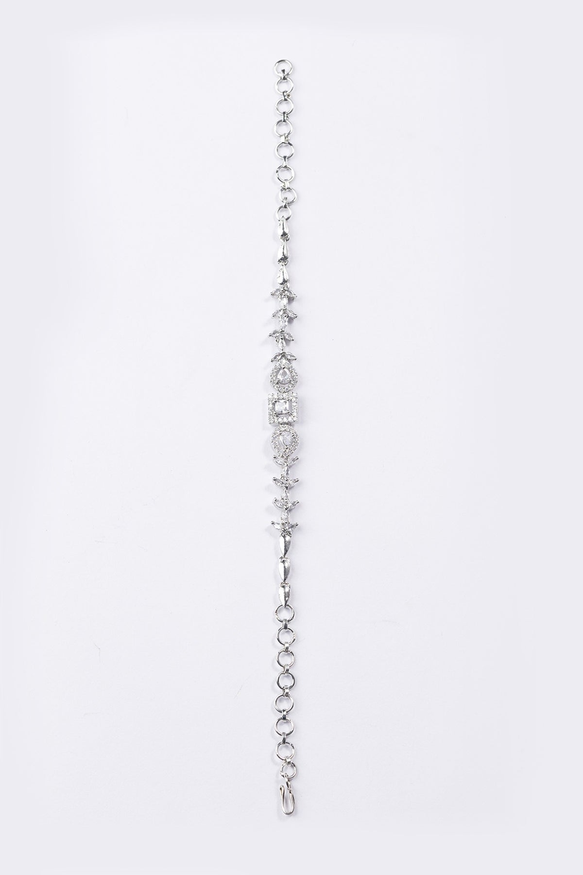 White Rhodium Plated Diamond Bracelet