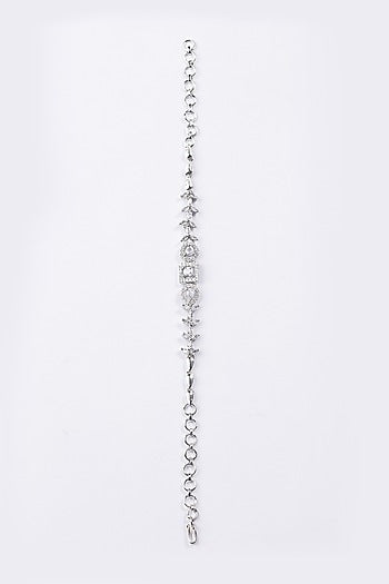 White Rhodium Plated Diamond Bracelet
