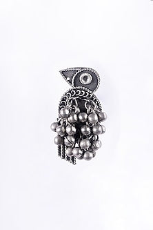 Oxidised Silver Finish Bird Ring