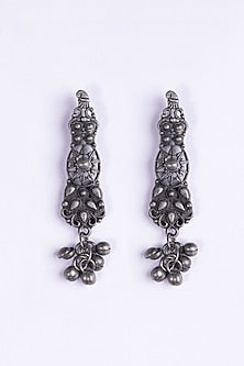 Oxidised Silver Finish Dangler Earrings