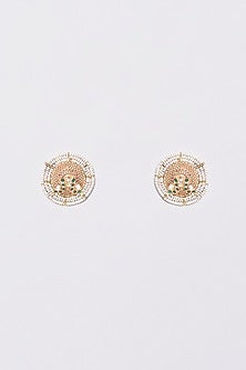 Gold Plated Pearl Stud Earrings