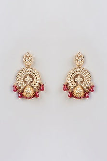 Gold Plated Kundan Polki & Pearl Long Necklace Set