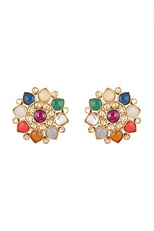 Gold Plated Floral Stud Earrings
