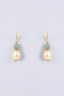 Gold Plated Kundan Polki & Pearl Kilangi Pendant Necklace Set