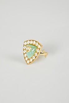 Gold Plated Kundan Polki Ring