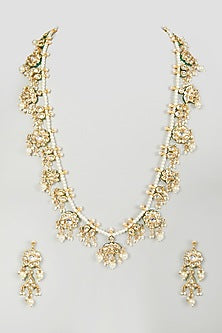 Gold Plated Pearl Necklace Set