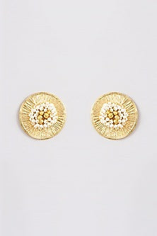 Gold Plated Pearl Stud Earrings