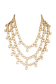 Gold Plated Meenakari Layered Maharani Necklace