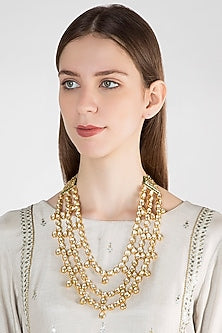 Gold Plated Meenakari Layered Maharani Necklace