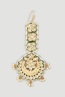 Gold Plated Meenakari Maang Tikka