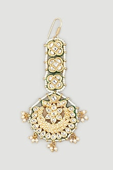 Gold Plated Meenakari Maang Tikka