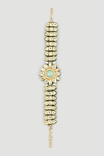 Gold Plated Meenakari Motifs Bracelet