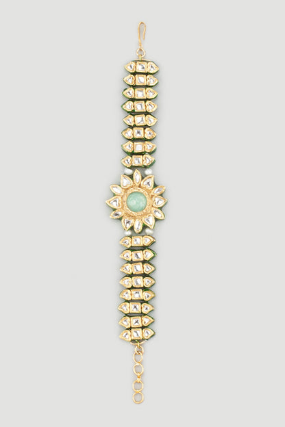 Gold Plated Meenakari Motifs Bracelet