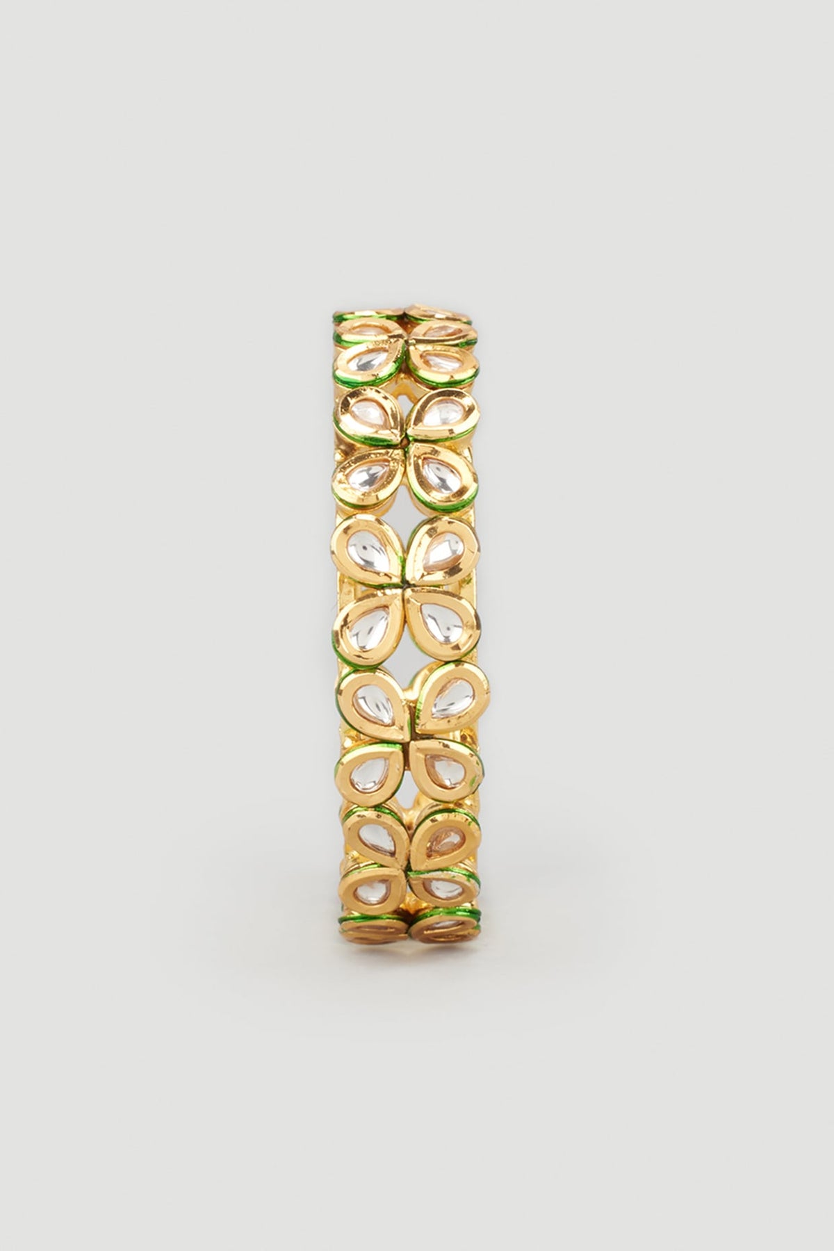 Gold Plated Kundan Polki Bangles (Set of 2)