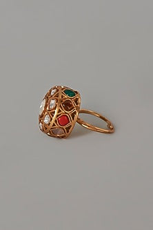Gold Plated Navratna Ring