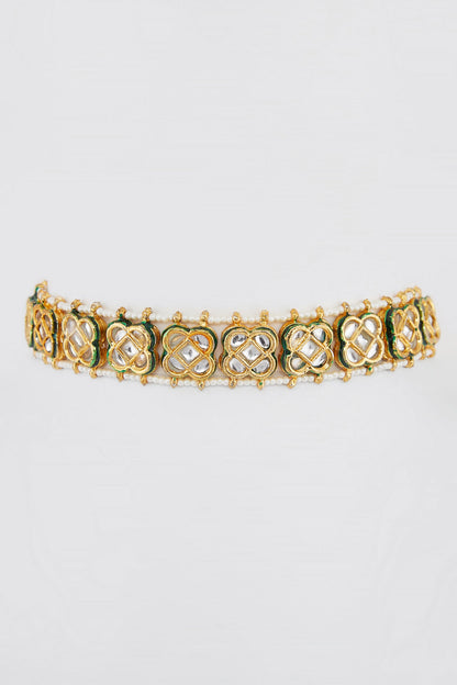 Gold Plated Meenakari Choker Necklace
