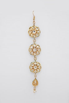 Gold Plated Floral Maang Tikka