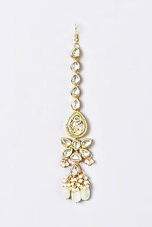 Gold Plated Kundan Polki Maang Tikka