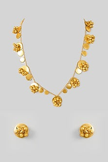 Gold Finish Necklace Set