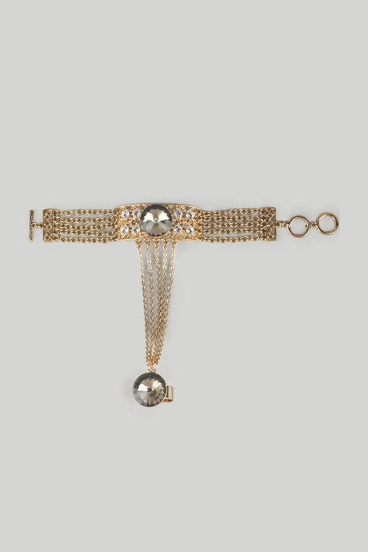 Black Rhodium Finish Grey Stone Hathphool