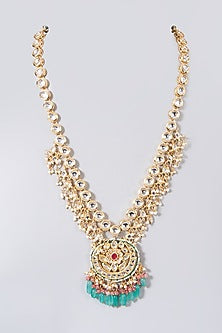 Gold Plated Kundan Polki Long Necklace