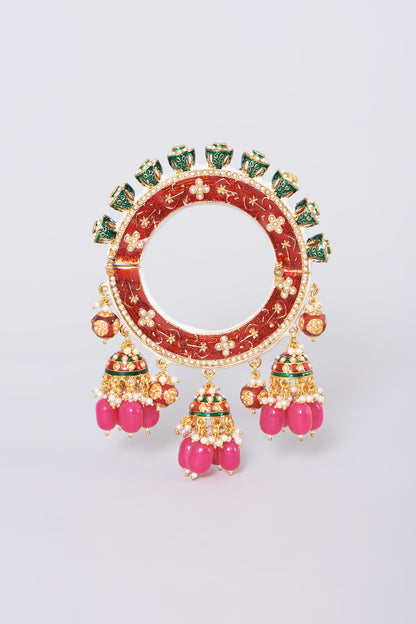 Gold Plated Bangle With Jhumki Latkans