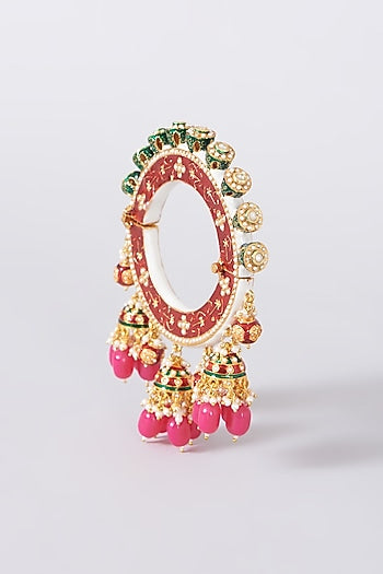 Gold Plated Bangle With Jhumki Latkans