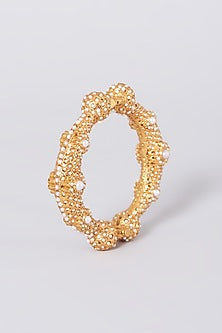 Gold Plated Pearl Bangle