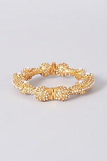 Gold Plated Pearl Bangle