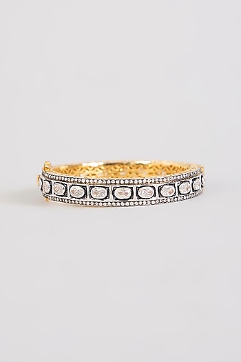 White Rhodium Plated Zircon Bangle
