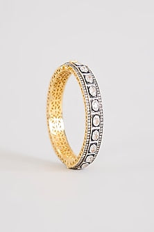 White Rhodium Plated Zircon Bangle