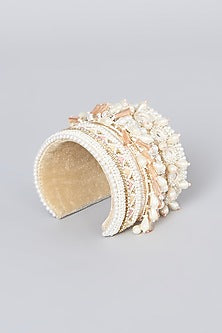 Ivory Hand Embroidered Handcuff