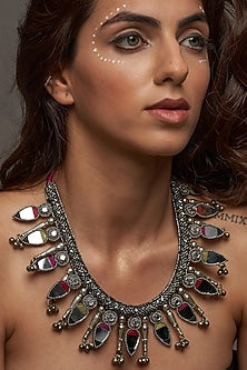 Multi-Colored Mirror Long Necklace