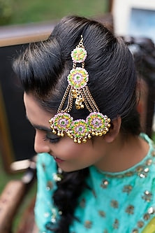 Gold Finish Embroidered Pasa