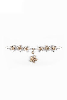 Gold Finish Pearl & Shell Mathapatti