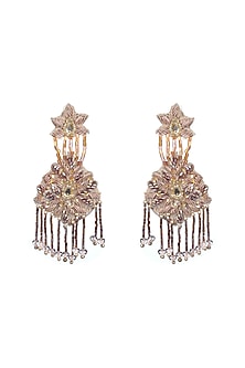 Gold Finish Mixed Metal Earrings