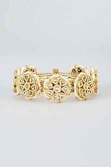 Gold Finish Kundan Bangle