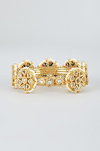 Gold Finish Kundan Bangle