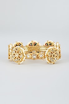 Gold Finish Kundan Bangle
