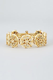 Gold Finish Kundan Bangle