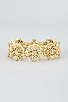 Gold Finish Kundan Bangle