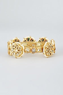 Gold Finish Kundan Bangle